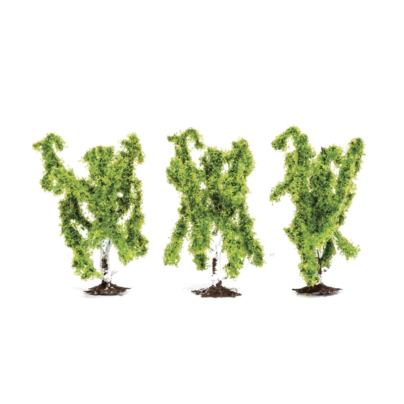 Birch Trees (4.5cm) - set of 3 trees