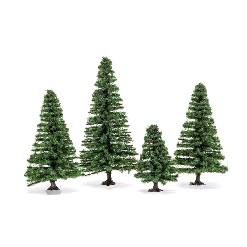 Fir Trees (4cm-8cm) - set of 4 trees