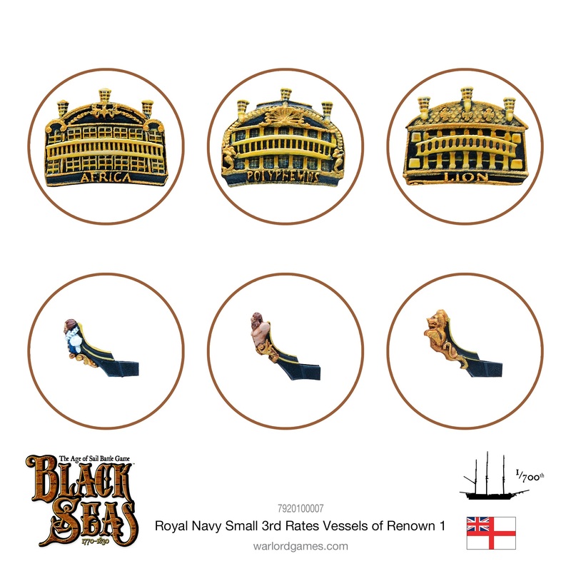 Royal Navy Small 3rd Rates Named ships Pack 1