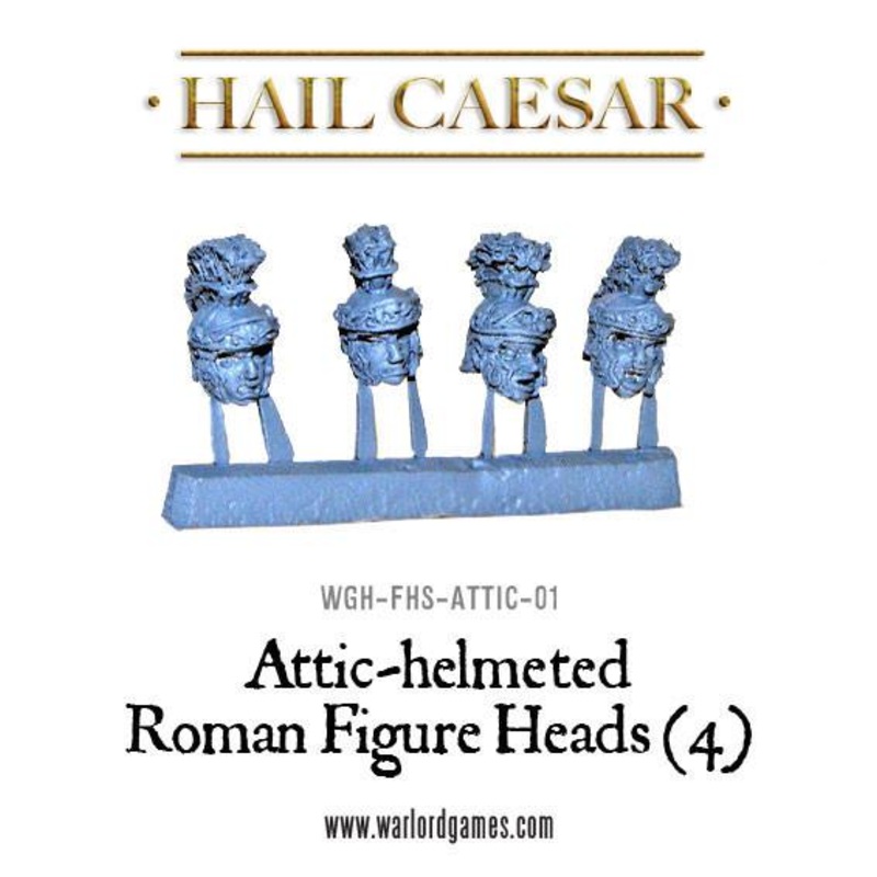 Attic-helmeted Roman Figure Heads (4)