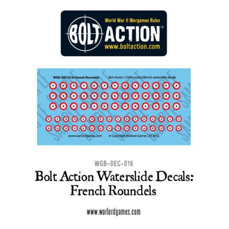 Bolt Action French Roundels decal sheet
