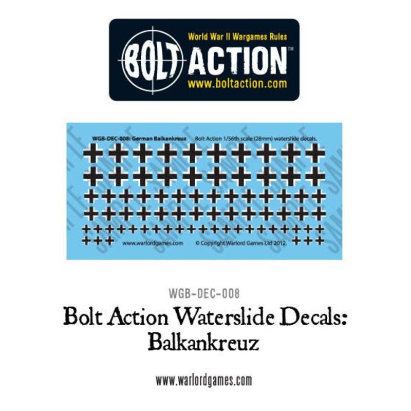 Bolt Action German Balkenkreuz decal sheet