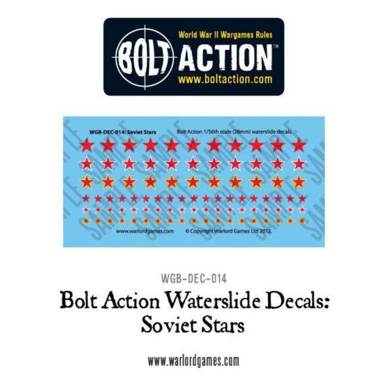 Bolt Action Soviet Stars decal sheet