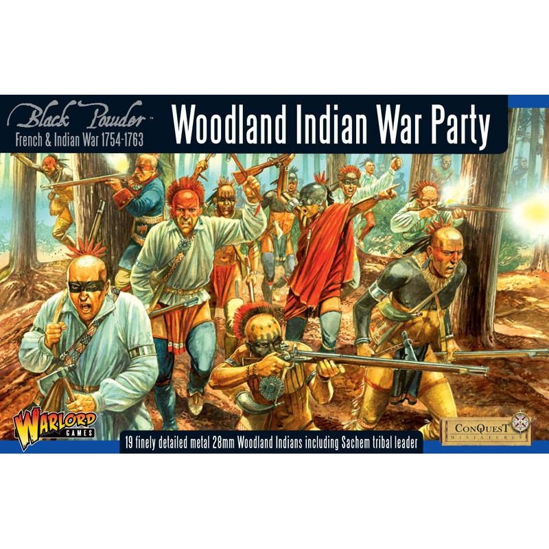 French Indian War 1754-1763: Woodland Indians War Party boxed set