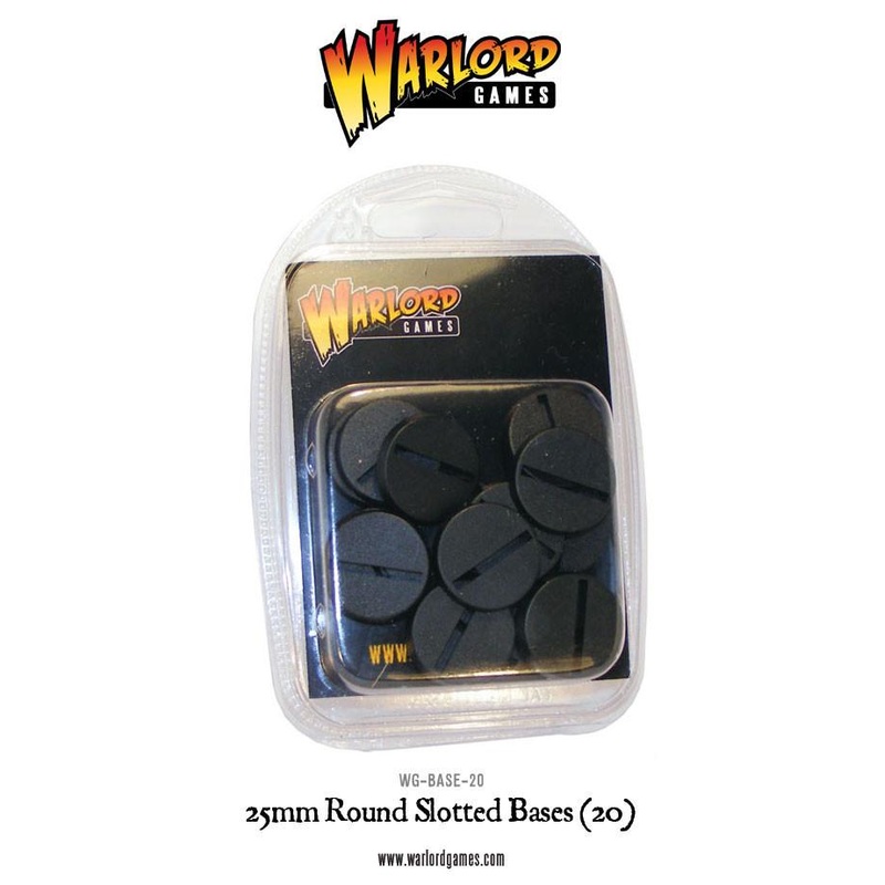 25mm Round Slotted Bases (20)