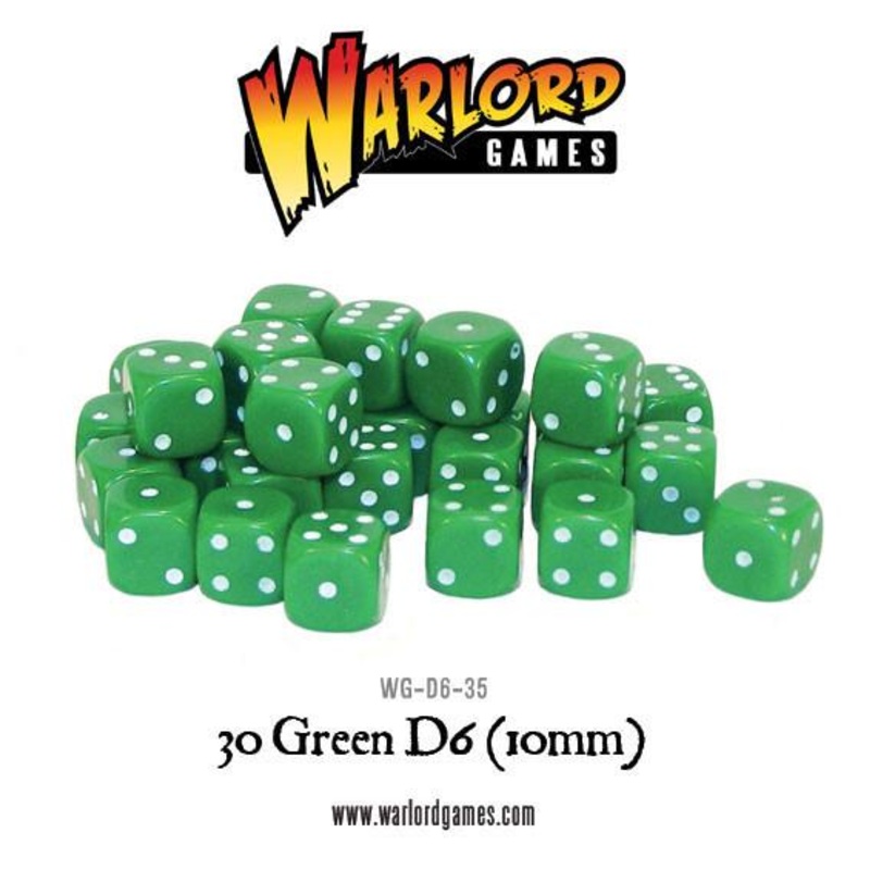30 Green D6 (10mm)
