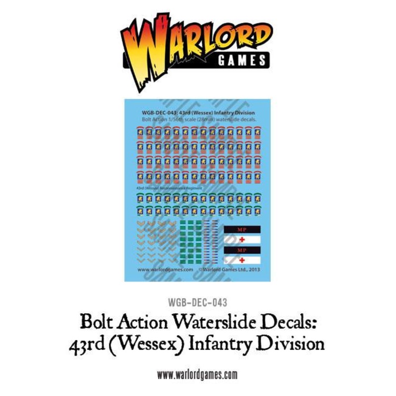 British 43rd (Wessex) Infantry Division decal sheet