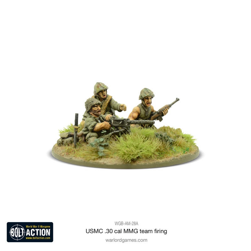 USMC 30 Cal MMG team firing