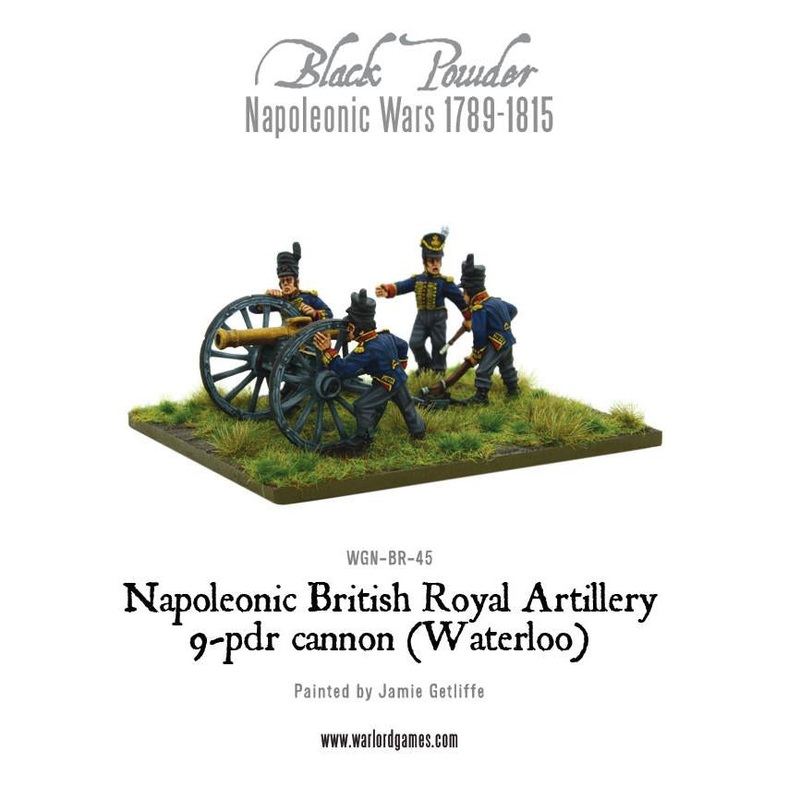 Napoleonic British Royal Artillery 9-pdr cannon (Waterloo Campaign)
