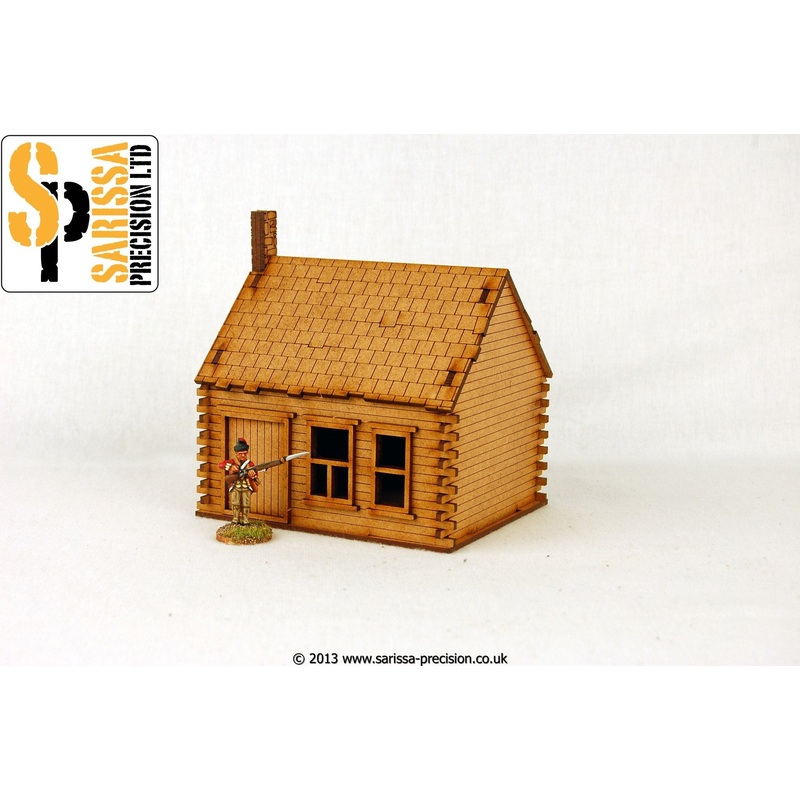 North American Log Cabin - Stone Chimney