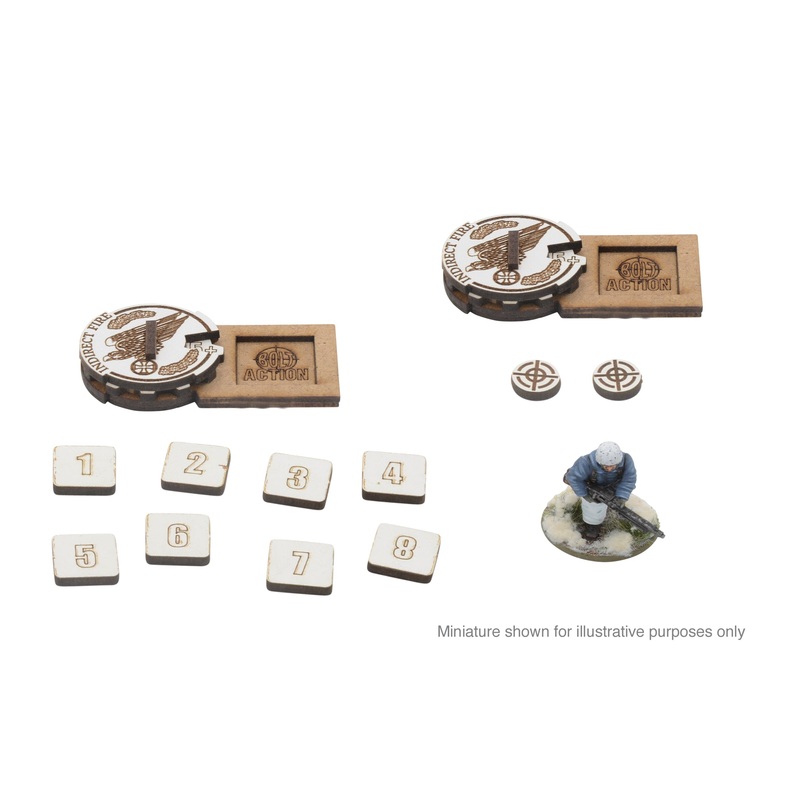 Bolt Action MDF Artillery Zeroing In Markers - Fallschirmjger