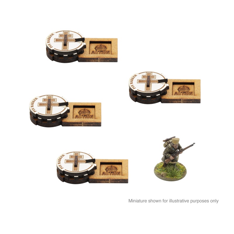 Bolt Action MDF Unit Pin Markers - Free French