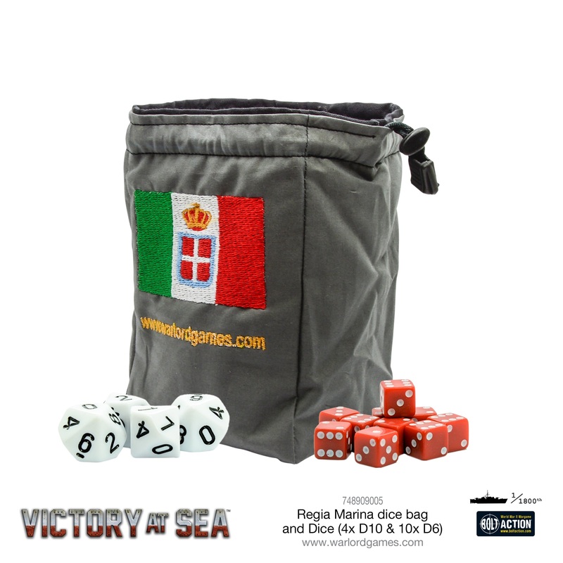 Victory at Sea - Regia Marina Dice and Dice bag