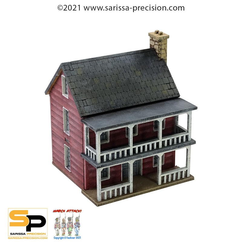 North American Planked House with Porch & Balcony
