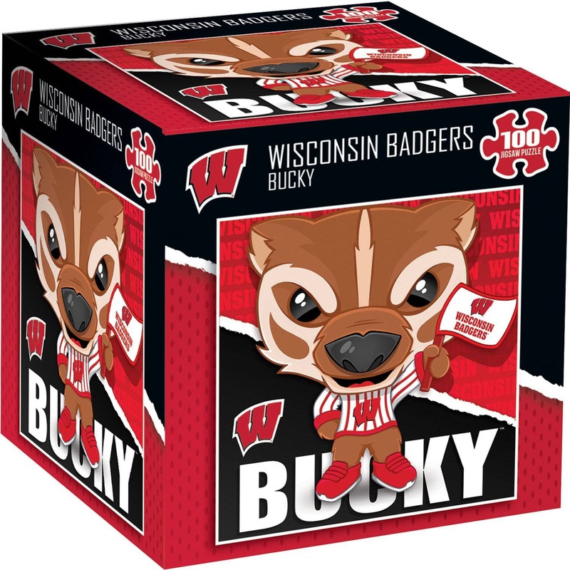 Bucky - Wisconsin Badgers Mascot 100 Piece Jigsaw Puzzle