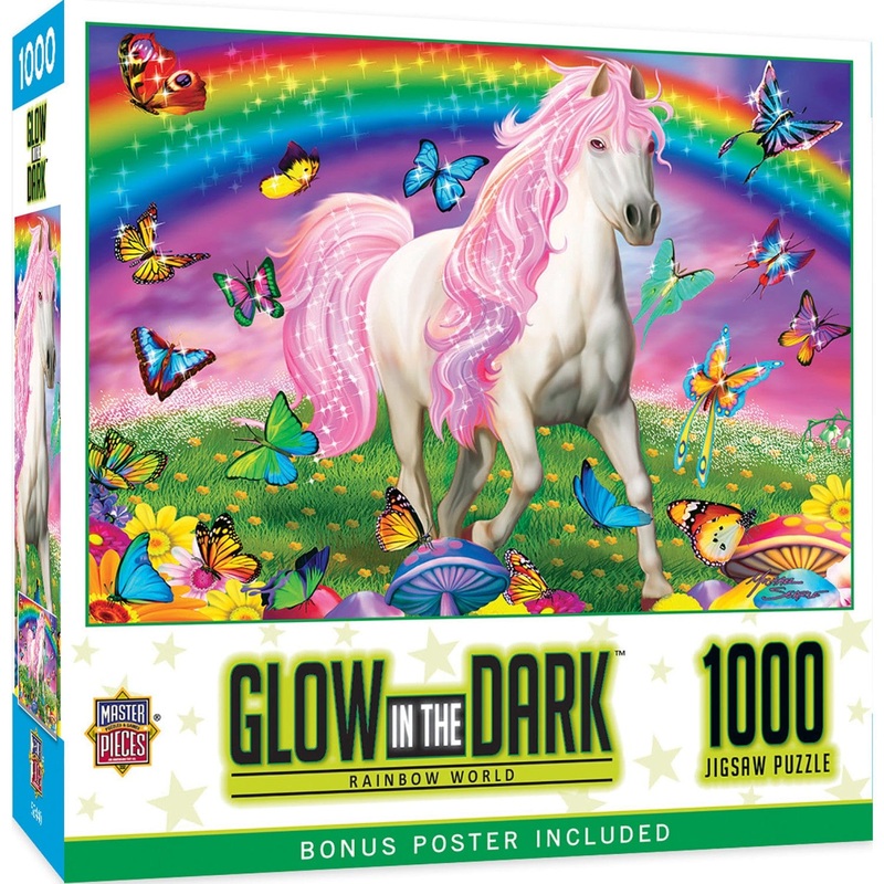 Glow in the Dark - Rainbow World 1000 Piece Jigsaw Puzzle