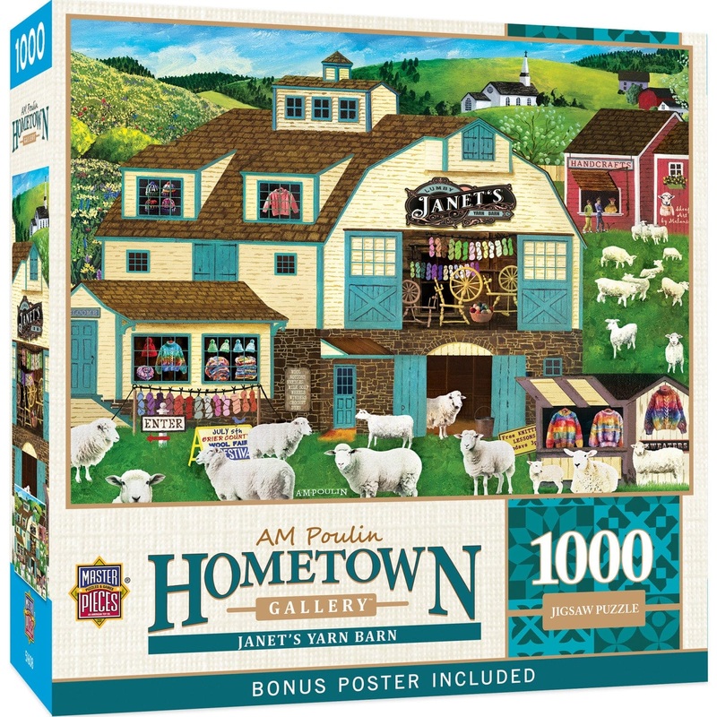Hometown Gallery - Janet's Wool Goods 1000 Piece Jigsaw Puzzle