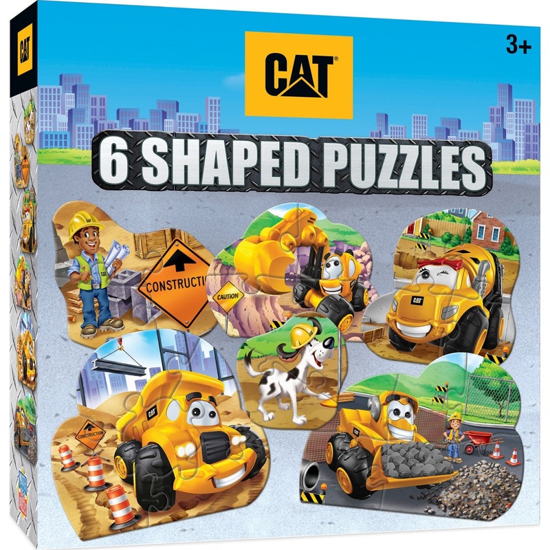 CAT - Caterpillar 6-Pack Mini Shaped Jigsaw Puzzles