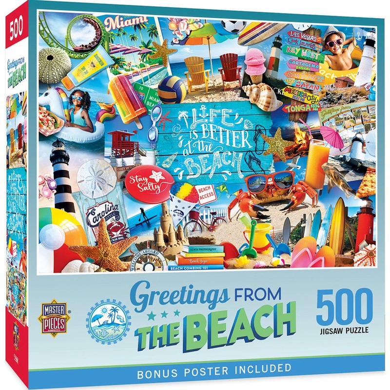 Greetings From the Beach - 500 Piece Jigsaw Puzzle