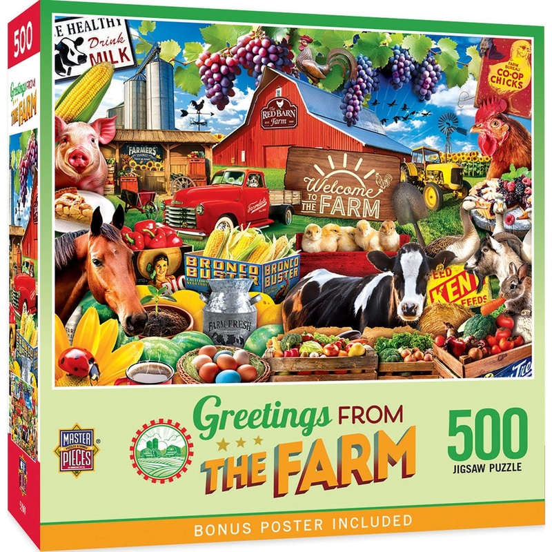 Greetings From the Farm - 500 Piece Jigsaw Puzzle