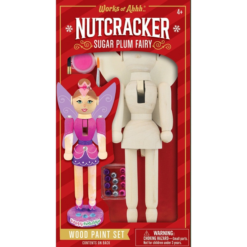 Holiday Craft Kit - Nutcracker Sugarplum Fairy Wood Craft & Paint Kit