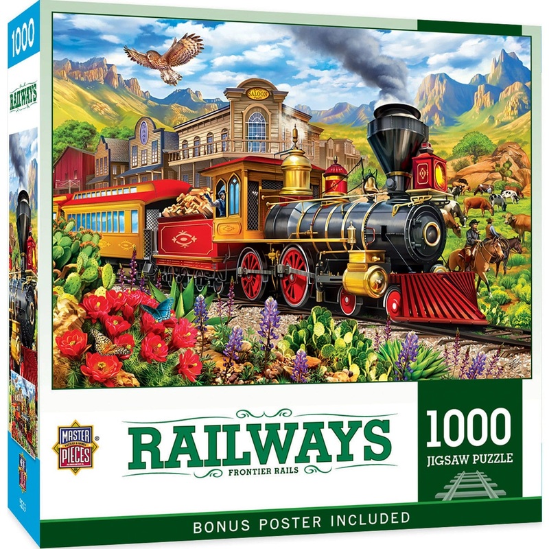 Railways - Frontier Rails 1000 Piece Jigsaw Puzzle