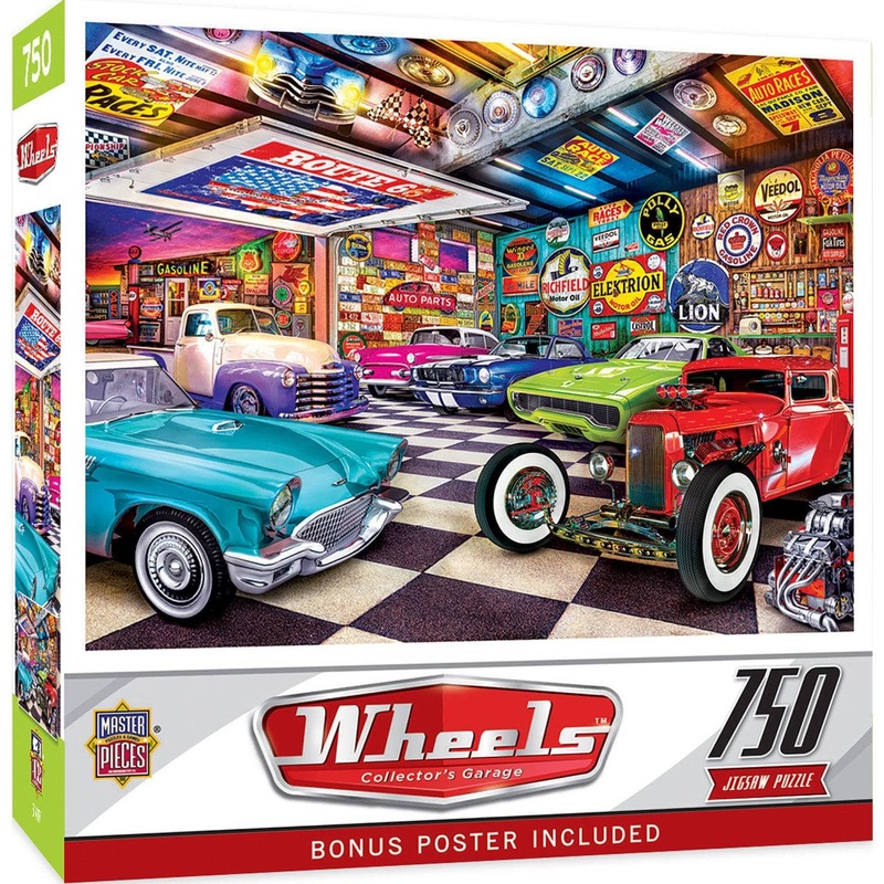 Wheels - Collector's Garage 750 Piece Jigsaw Puzzle
