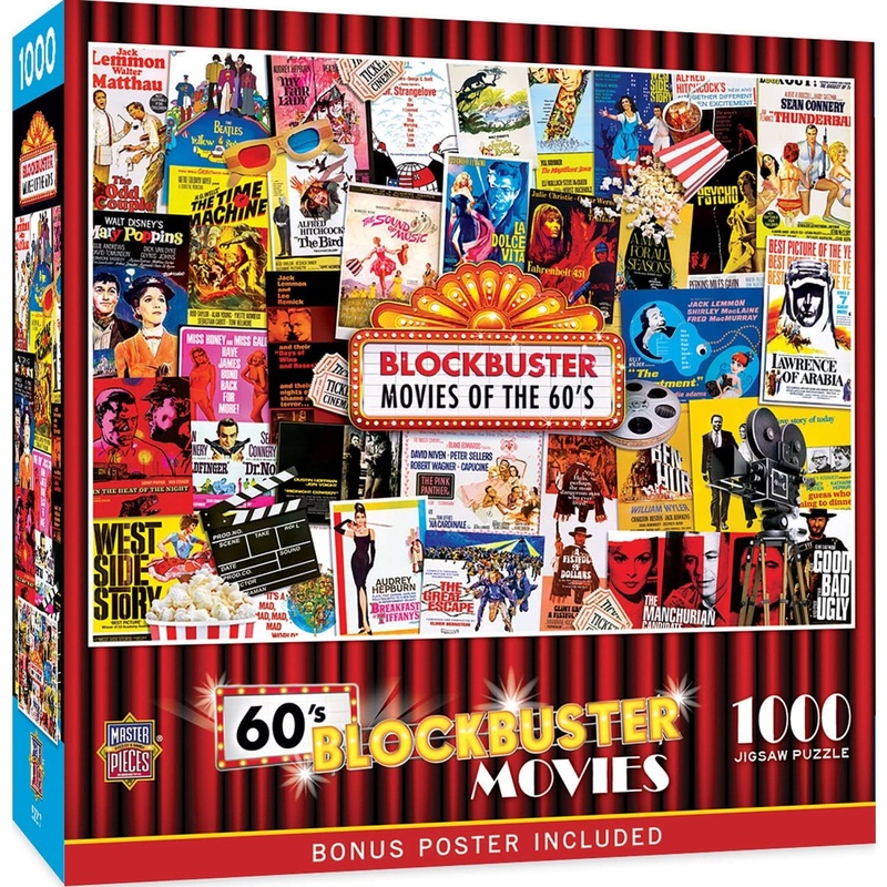 60's Blockbusters 1000 Piece Jigsaw Puzzle