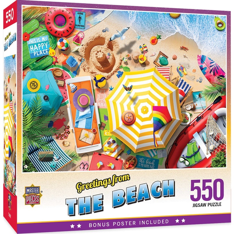 Greetings From The Beach - 550 Piece Jigsaw Puzzle
