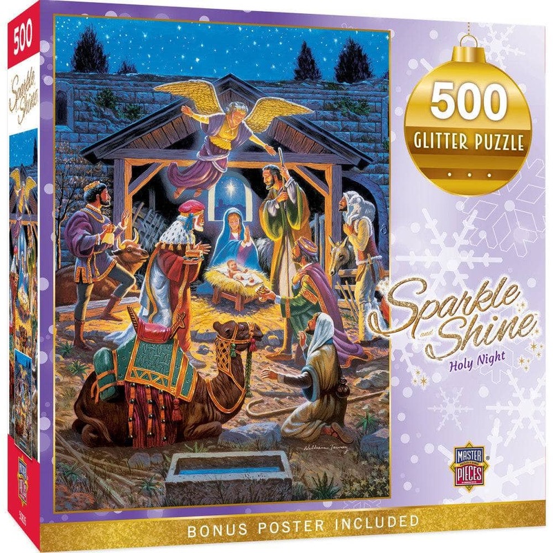 Sparkle & Shine - Holy Night 500 Piece Glitter Jigsaw Puzzle