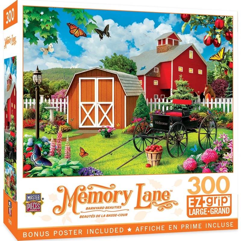 Memory Lane - Barnyard Beauties 300 Piece EZ Grip Jigsaw Puzzle