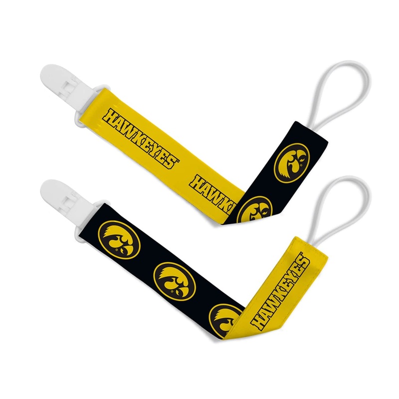 Iowa Hawkeyes - Pacifier Clip 2-Pack