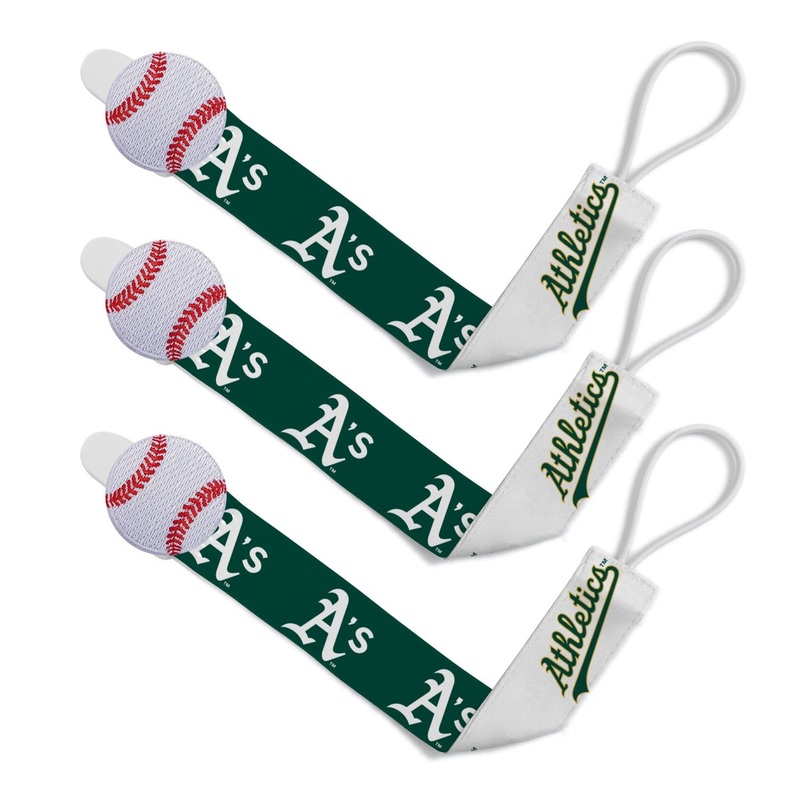 Oakland Athletics - Pacifier Clip 3-Pack