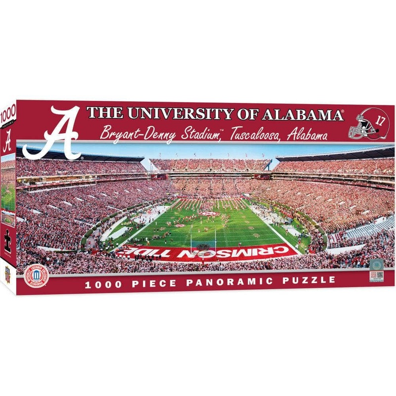 Alabama Crimson Tide - 1000 Piece Panoramic Jigsaw Puzzle - End View