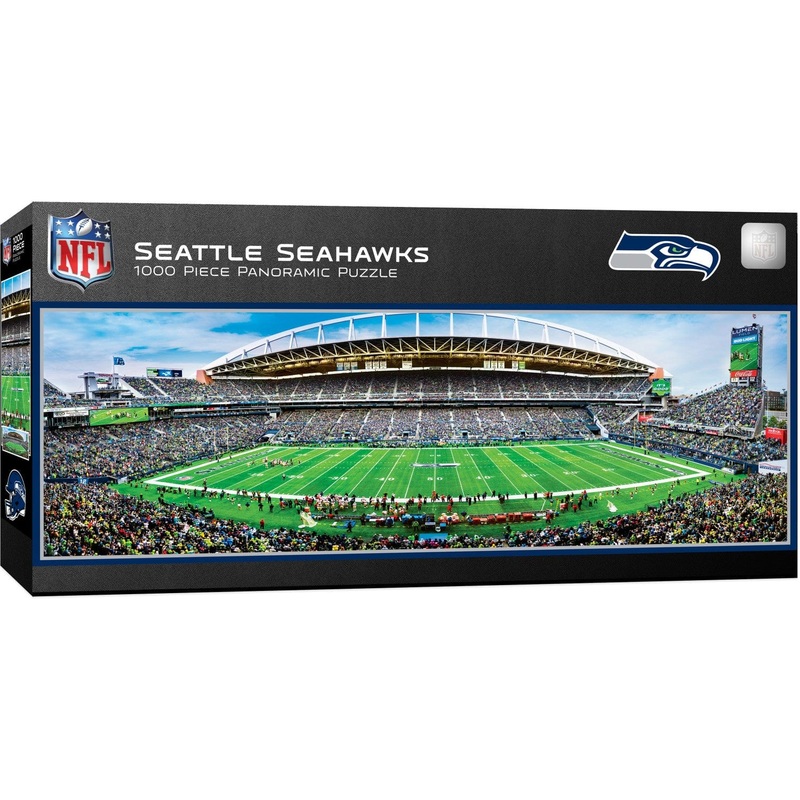 Seattle Seahawks - 1000 Piece Panoramic Jigsaw Puzzle - Center View