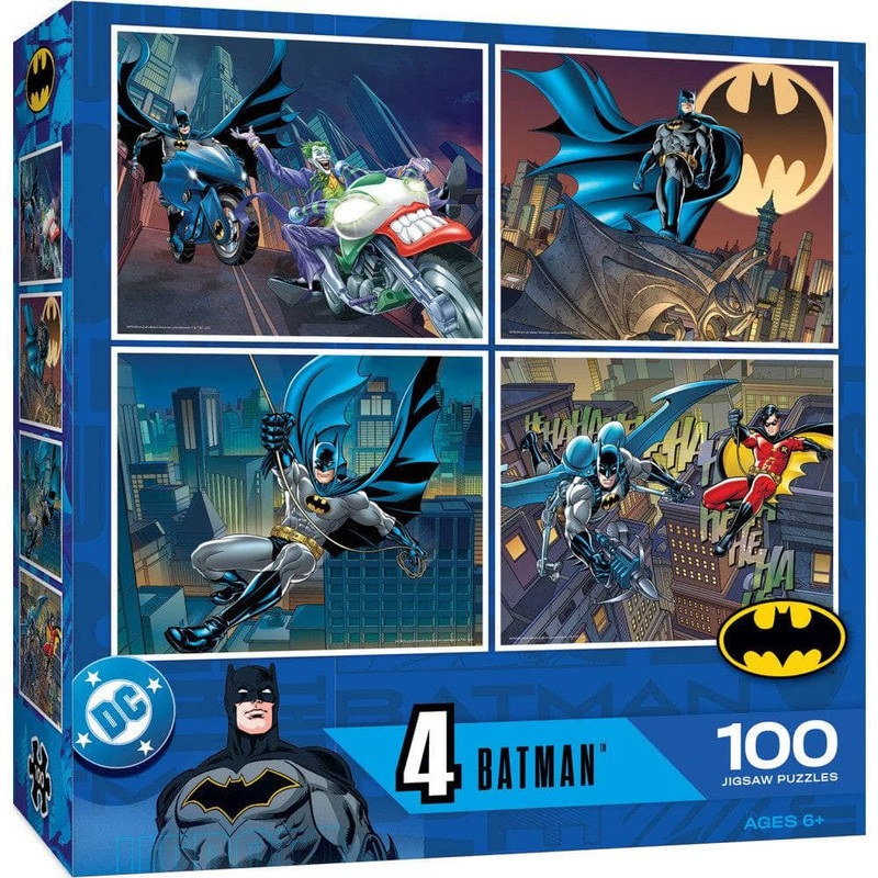 Batman 4-Pack 100 Piece Jigsaw Puzzles