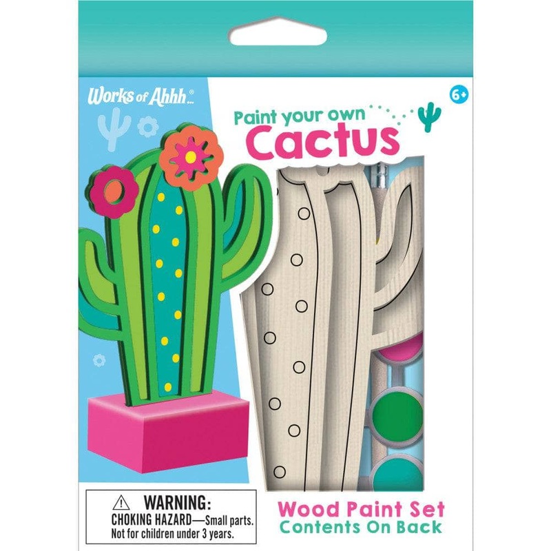 Cactus Wood Craft & Paint Kit