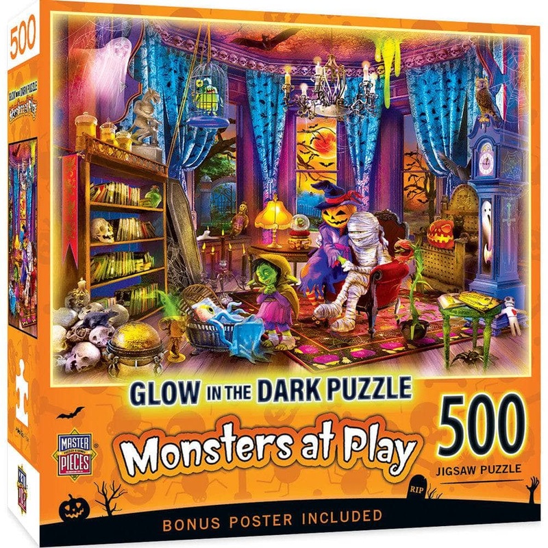 Glow in the Dark - Monsters at Play 500 Piece Jigsaw Puzzle