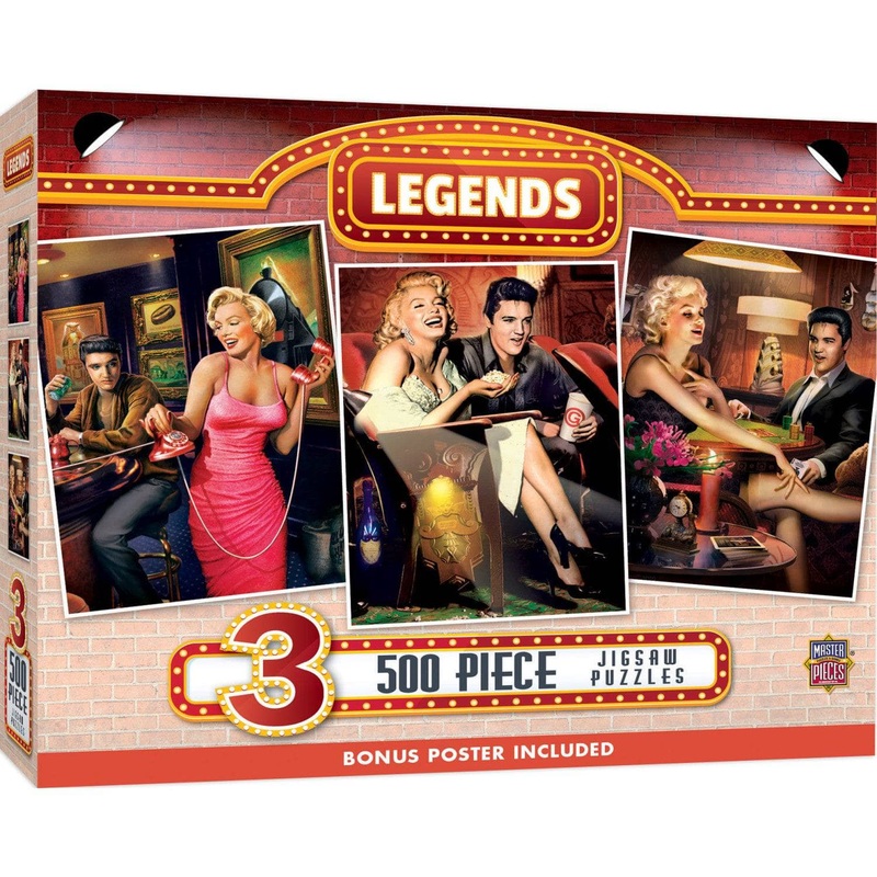 Legends - 500 Piece Jigsaw Puzzles 3 Pack