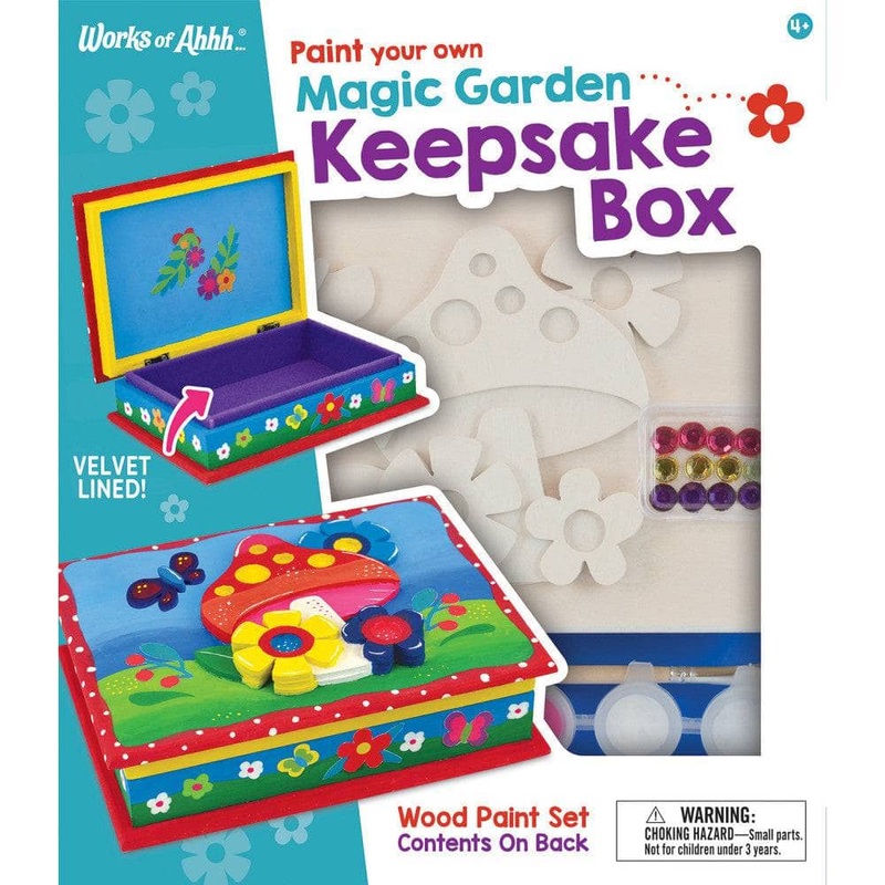 Magic Garden Keepsake Box Wood Craft & Paint Kit