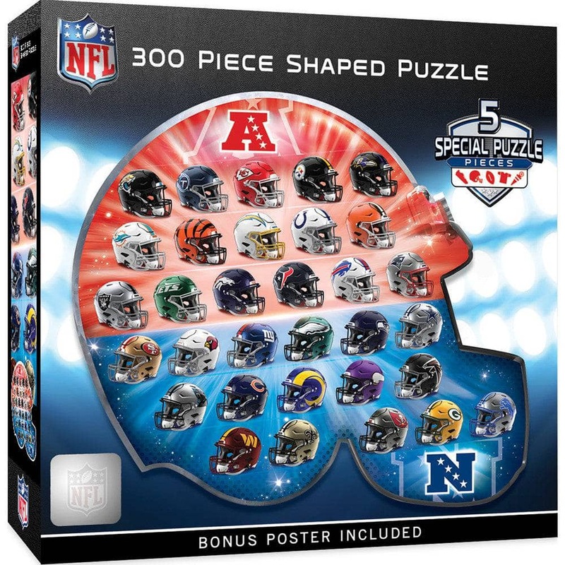 NFL - Teams Helmet 300 Piece Shaped Jigsaw Puzzle