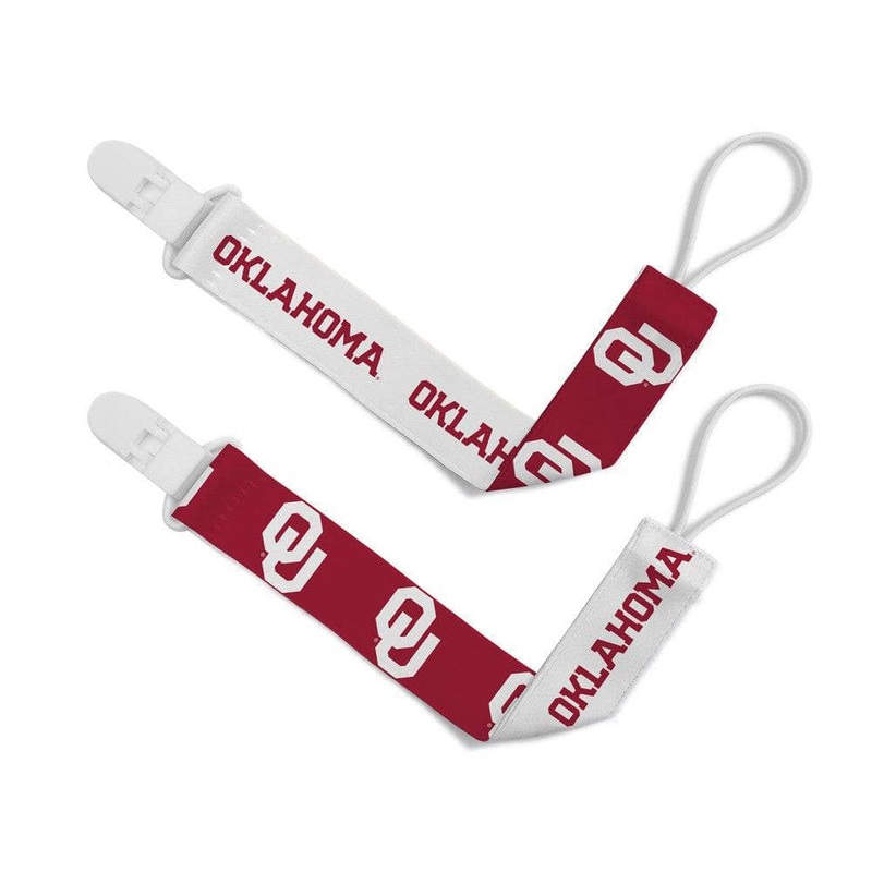 Oklahoma Sooners - Pacifier Clip 2-Pack