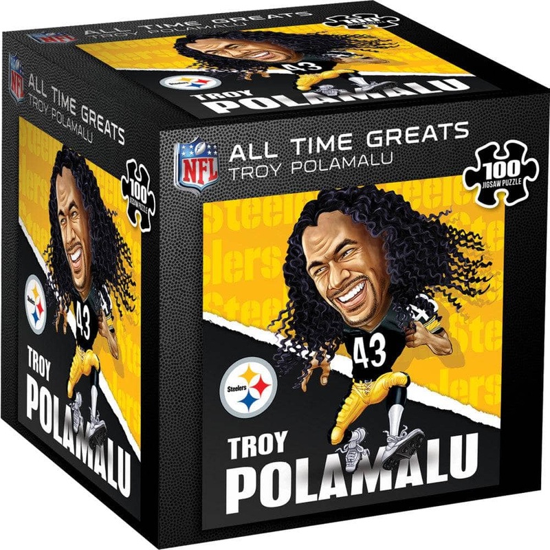 Pittsburgh Steelers All-Time Greats - Troy Polamalu 100 Piece Jigsaw Puzzle