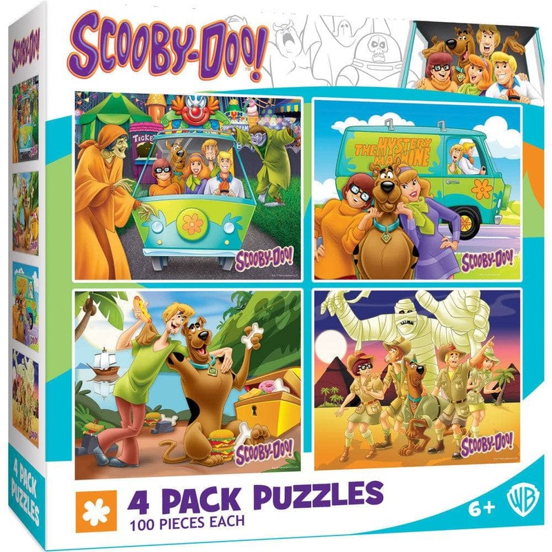 Scooby-Doo! 4-Pack 100 Piece Jigsaw Puzzles