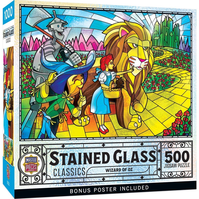 Stained Glass - Wizard of Oz 500 Piece Jigsaw Puzzle