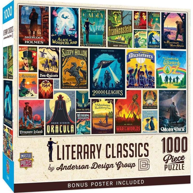 Vintage Posters - Literary Classics 1000 Piece Jigsaw Puzzle