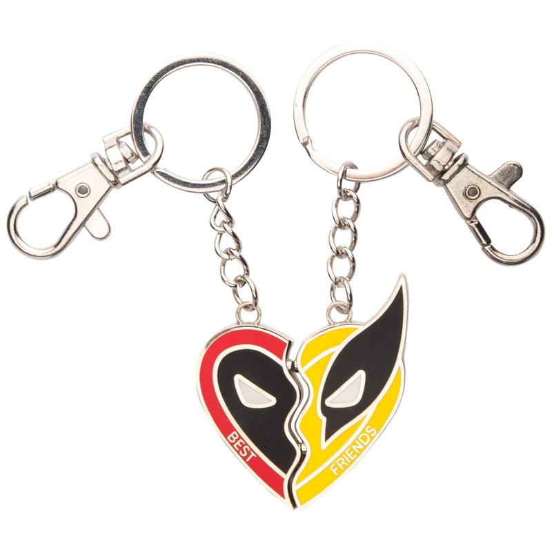 Deadpool 3 BFF Heart Keychain Set