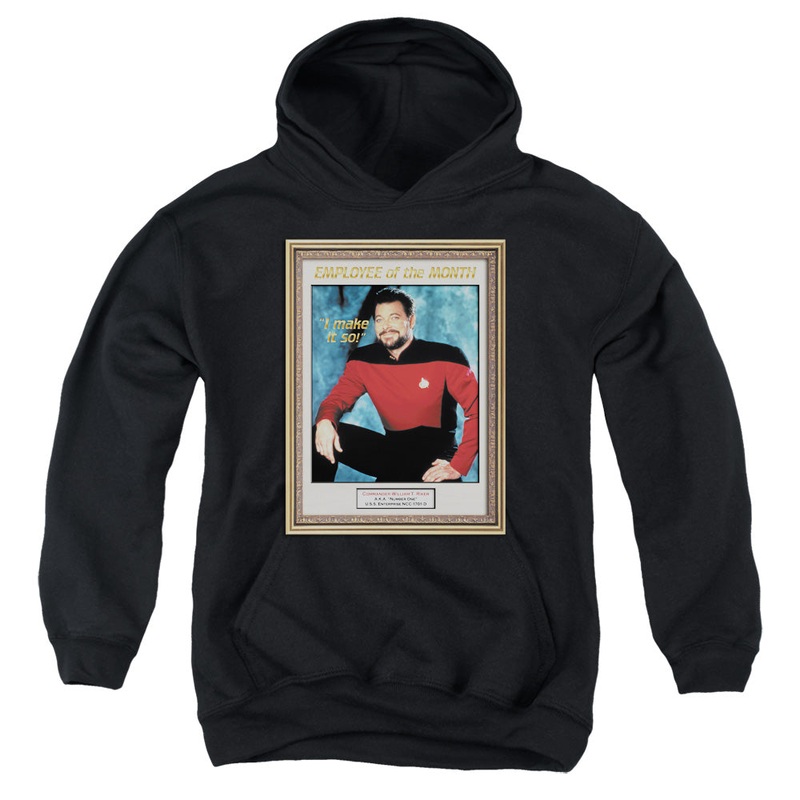 Star Trek - Employee Of Month - Youth Pull-over Hoodie - Black