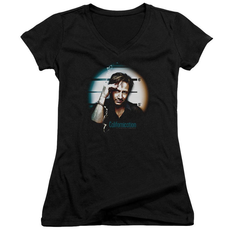 Californication - In Handcuffs - Junior V-neck - Black