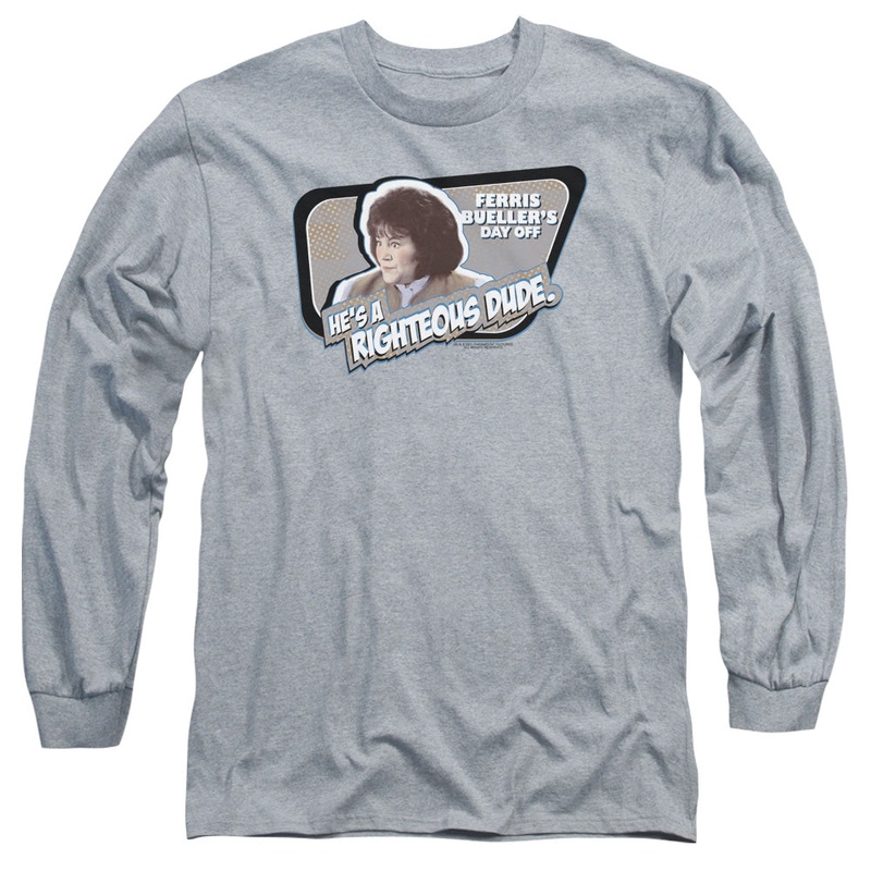 Ferris Bueller - Grace - Long Sleeve Adult 18/1 - Athletic Heather T-shirt